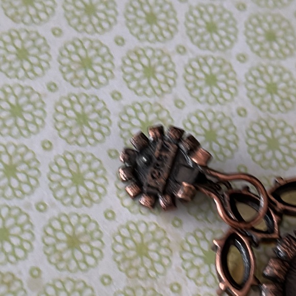 Pierced chandelier earrings post samber colored with crystal framed - Picture 14 of 15